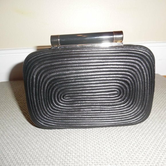 Diane von Furstenberg Tonda Passamentry Leather Chain Crossbody Cocktail Clutch - Picture 3 of 9